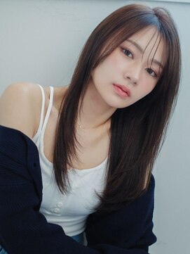 トローノ 栄(TRONO) レイヤーカット 髪質改善 ストレート ブラウンカラー 20代