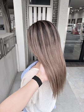 アンダーバーホワイト 広島 並木店(_WHITE) 広島バレイヤージュ/ハイライト/ブリーチダブルカラー