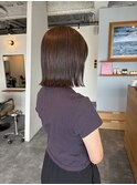 ブリーチなしベージュ/切りっぱなしボブ