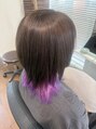 ヘアーアンドメイク ルシエル(hair&make Luxiel)&nbsp;ネオウルフにピンクバイオレットを派手にオンカラー。推し活に◎