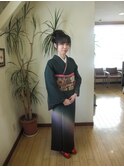 かわいらしさのある和装アップスタイル