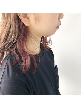 テクライズ 豊橋店(TECHRISE) 耳上インナー×スモーキーピンク