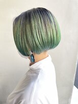 ヘアー アイス 御器所本店(HAIR ICI) ペールグリーン　×  グラデーション