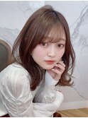 韓国風シースルーバング☆くびれミディアム 10代20代 新宿