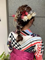 コワフュールエミカ(coiffure EMIKA) 卒業式ヘア/編みおろし/ドライフラワー/水引き/金箔