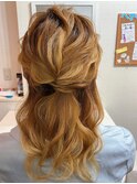 シンプルハーフアップ