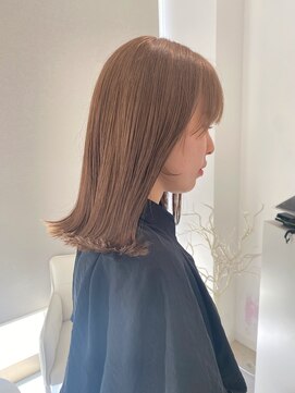 コト 福井大和田店(coto) 福井 ブリーチなし ダブルカラー ミルクティーベージュ 艶髪