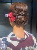 浴衣ヘアセット/浴衣ヘアアレンジ/浴衣着付け/花火着付け