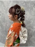 着付ヘアセット早朝対応可能お宮参り和装ヘアアレンジ成人式ヘア