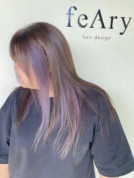 フィーリー ヘア デザイン 太田店(feAry) インナーカラーでアクセントをプラス