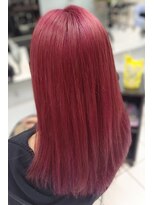 ヘアースタジオ ジェイワン(hair studio J ONE)&nbsp;10代20代30代40代50代60代　レッドピンク（ブリーチオンカラー）