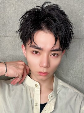 リークフー(Ree cu fuu) 爽やかショートアップバングカルマパーマメンズショート