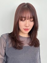 ノイカーム(noi Calm) 顔周りレイヤーカットくびれヘアミルクティーベージュカラー