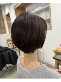 乾かすだけでまとまるショート＋ツヤカラー＋補強ＴＲ