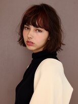 イメチェン/ホワイトブロンド/外ハネボブ/ワイドバング/表参道