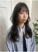 暗髪　ロングレイヤー