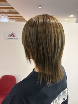 アズールサン 草加西口店(azule-sun) ハイライトカラー,ミントベージュ,ウルフ,レイヤー【草加】