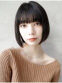 【GEEKS渋谷】黒髪ボブ/顔周りレイヤー/渋谷冬ヘア/レイヤーボブ