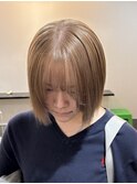 ミルクティーベージュ/ケアブリーチ/ブリーチ/表参道/原宿