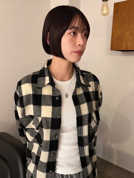 ルーム(Loom.) ミニボブ 切りっぱなしボブ ぱっつん前髪 ぷつっとボブ