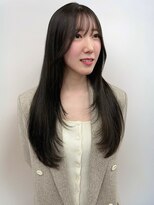 カノエ 福岡香椎店(canoe)&nbsp;韓国レイヤー 暗めカラー 髪質改善ストレート 艶髪