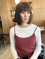 パークホワイト 代官山(PARK White)&nbsp;ブリーチ無しウルフボブレイヤーハッシュカットココアブラウン