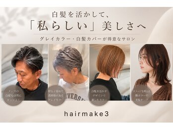ヘアーメイク スリー(Hair Make 3)の写真/【鳳/富木】白髪もぼかしてトレンドなcolor*[駐車場有/白髪ぼかしハイライト/グレージュ]