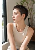 小顔見せ大人美人ベリーショート丸みシルエット