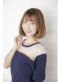 切りっぱなしボブ/エアリーロング/美髪/ピンクブラウン/銀座