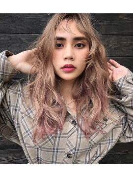 カゼ ダイカンヤマ Kaze DAIKANYAMA クリームピンクカリフォルニアンロング【髪質改善の代官山KAZE】