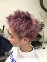 アンプヘアー 二条店(unpeu hair) 【デザインカラー】ピンクカラー/ケアブリーチ/メンズカット