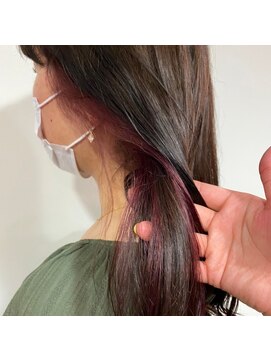 サラジュ 西宮北口店(SARAJU) ■ちらっと見えるピンクインナーカラー/ハイライト【村上 陽菜】