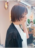 地毛風カラー/ナチュラルレイヤーカット/ショートボブ[船橋]