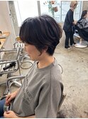 ベージュブラウン×スッキリショート