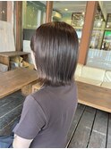 外ハネバズ/ぷつっとボブ/グレージュカラー