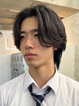 バイフィフス 原宿/表参道(by fifth) ナチュラルセンターパート七三分けニュアンスパーマカルマパーマ