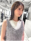 ★20代30代40代肩下ボブストレートボブグレージュ