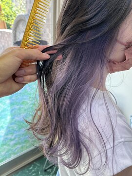 ヴェルデ(Verde) インナーカラー バイオレット パープルカラー ブリーチ