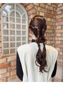 お呼ばれに♪タイトなツイン編みおろし