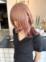 ナジック(749)&nbsp;ウルフ×ピンクベージュ＆桜ピンクグラデ