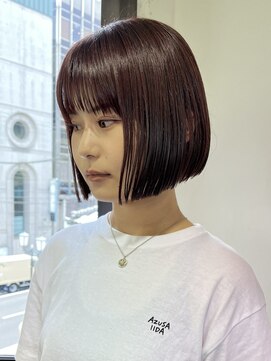 テクネ 天神大名(techne) 天神大名顔周りレイヤーカットミディアムボブタッセルボブ今泉