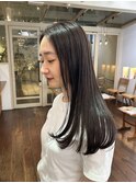 地毛風カラー、ロングヘア