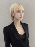 顎ラインぱつっとボブ