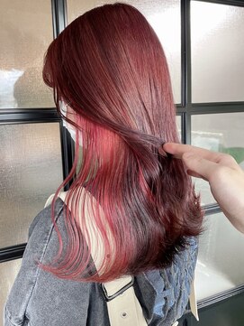 サクラ オモテサンドウ(SAKURA) インナーカラー/ブリーチありダブルカラー/フェイスフレーミング