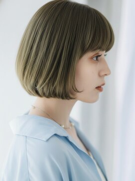 フレイムス ヘアアンドリラックス 赤羽店(Frames hair&relax) 小顔レイヤー/セミロング/20代 30代 40代◎前髪ありベージュ赤羽