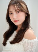 王道くびれ韓国ミディ×艶髪透明感カラー