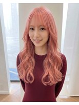 ハーツオオサカ(HE:ARTS OSAKA)&nbsp;ピンクロングハイトーン韓国シースルーバング