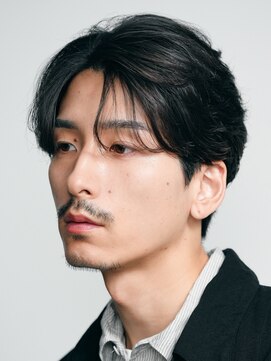 フィフス 大分(fifth) 大分フェザーパーマメンズカットラウンドマッシュセンターパート