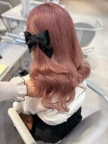 カシュカシュ 表参道(cache cache)&nbsp;ブリーチカラー　ピンクベージュ　ピンクカラー