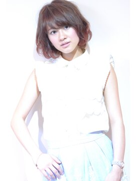 スノッブリコ(snob rico) 【snob rico】ふんわりボブxピンクグラデーション